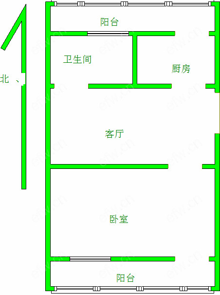 宁海里北区（120-189） 1室1厅