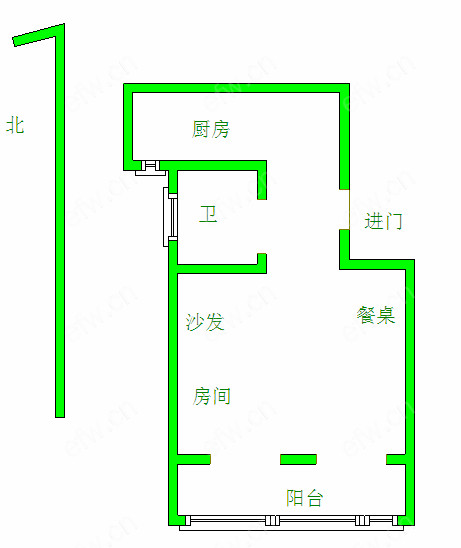 阳光城市花园C区 1室1厅