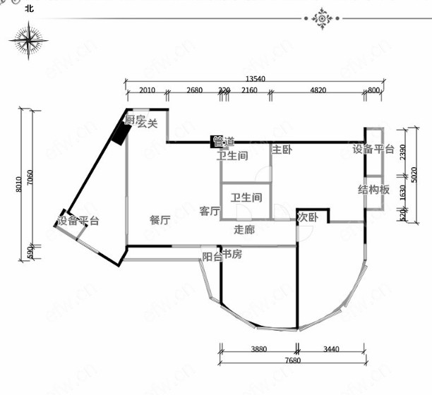 蠡湖国际公寓(湖滨街11号) 3室1厅