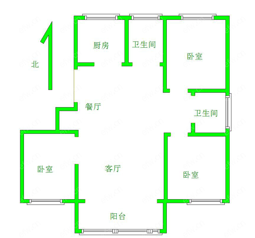 新惠家园（南区1-39、60-67） 3室2厅