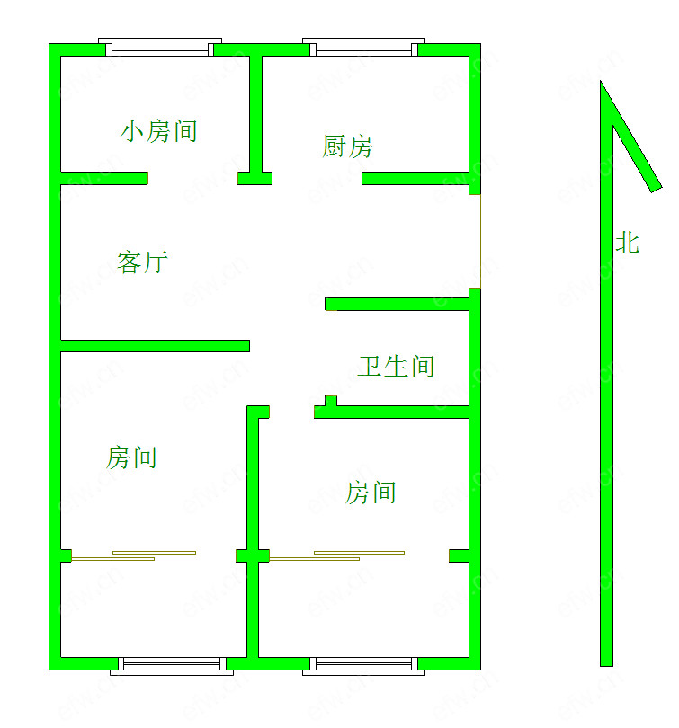 新开河 3室1厅