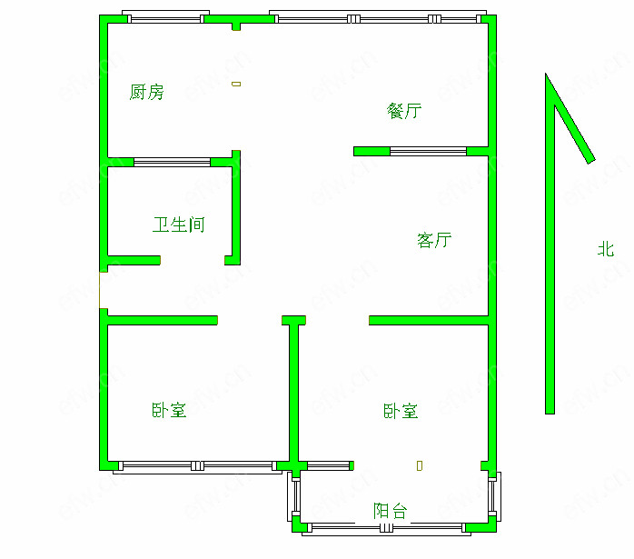 江大新村 2室2厅可做三房