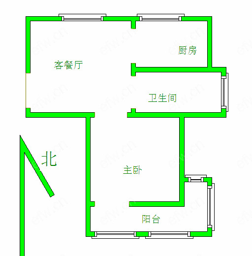 盛岸二村  1室1厅