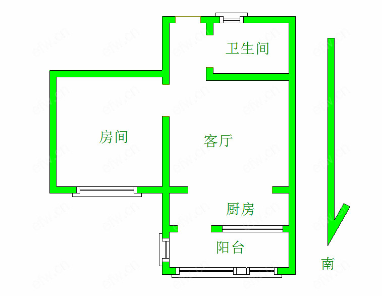 中联新村 1室1厅，中间层，装修还不错