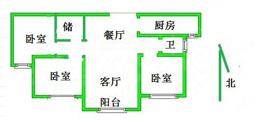 万达广场D区 3室2厅