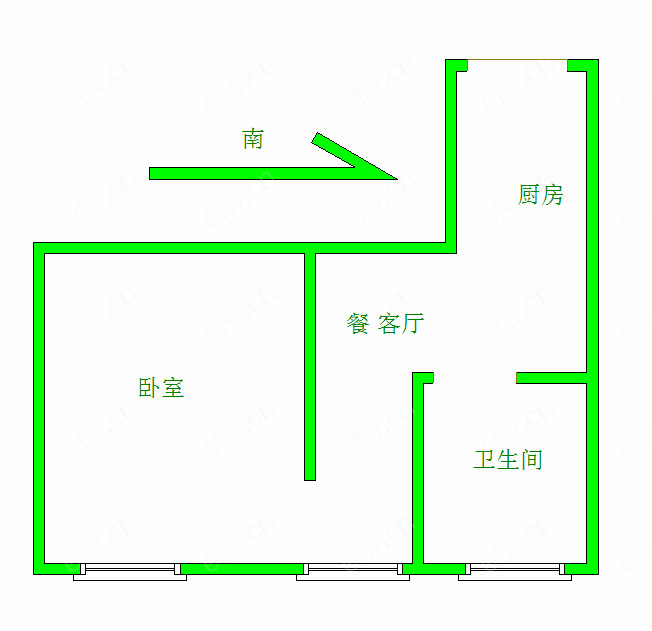 名品城 1室1厅