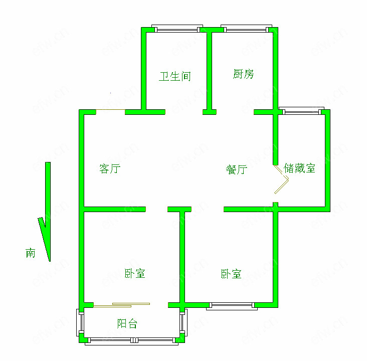 太湖花园二期 2室1厅