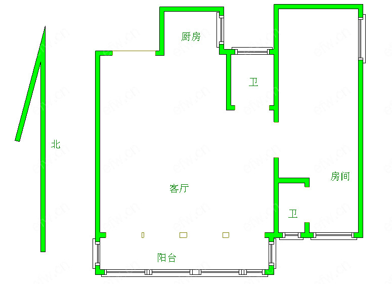 茂业豪园 1室2厅