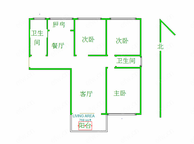 正阳小区环翠苑 3室2厅