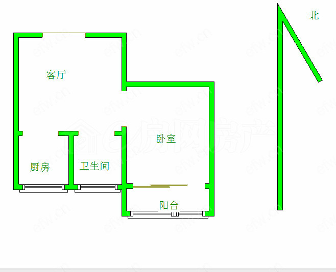 芦庄六区  次顶楼   1室1厅