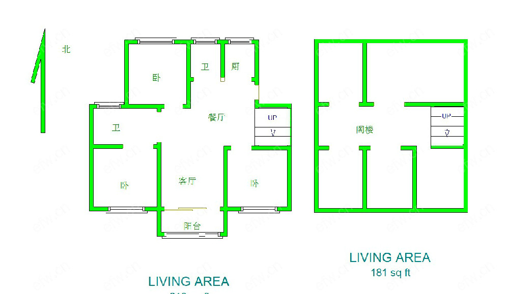 景丽东苑 3室2厅顶带阁