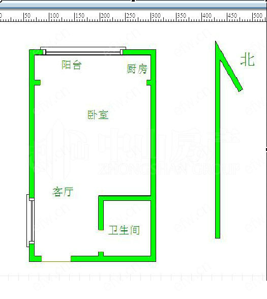 橘子公寓（21-22） 1室1厅