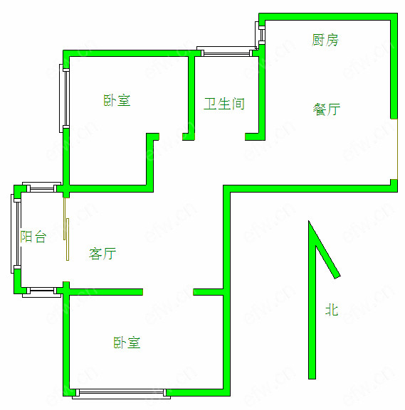 嘉德花园 2室2厅