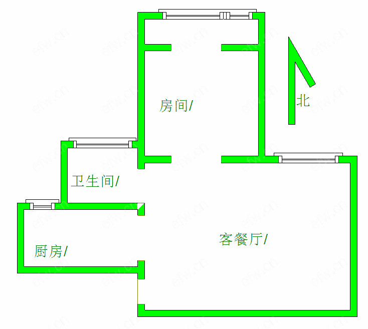 寺头家园 1室1厅