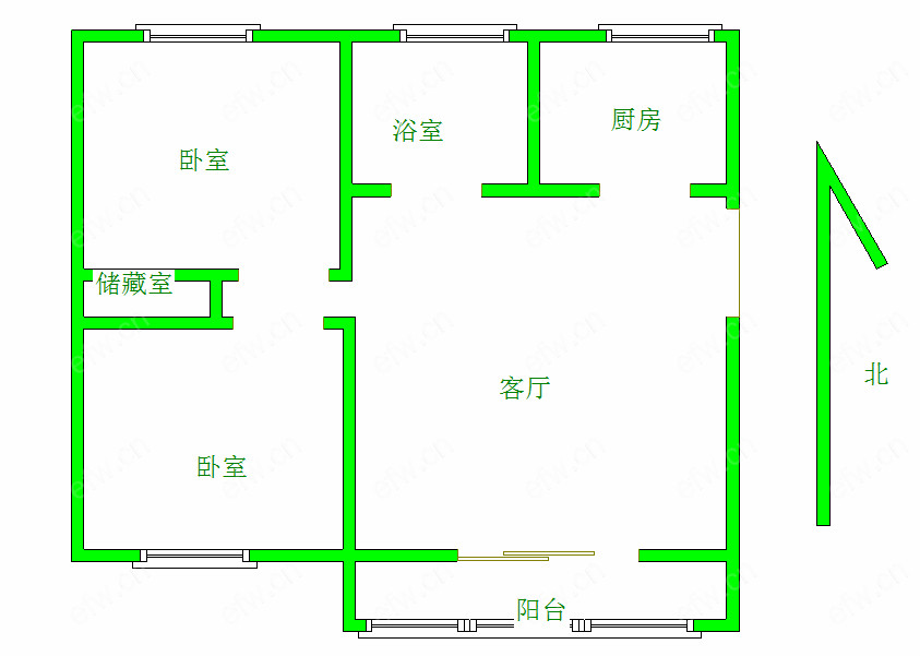 兴隆苑 2室1厅