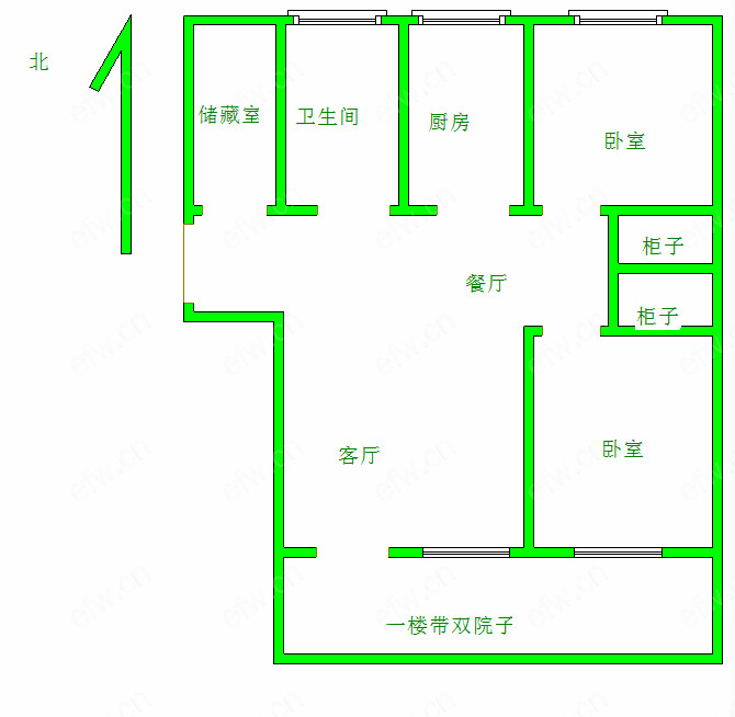 新街巷小区 2室2厅，一楼带院