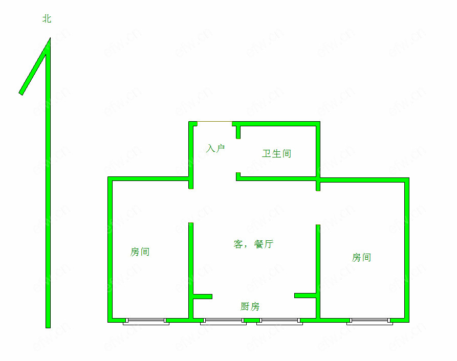 迎溪桥 2室1厅