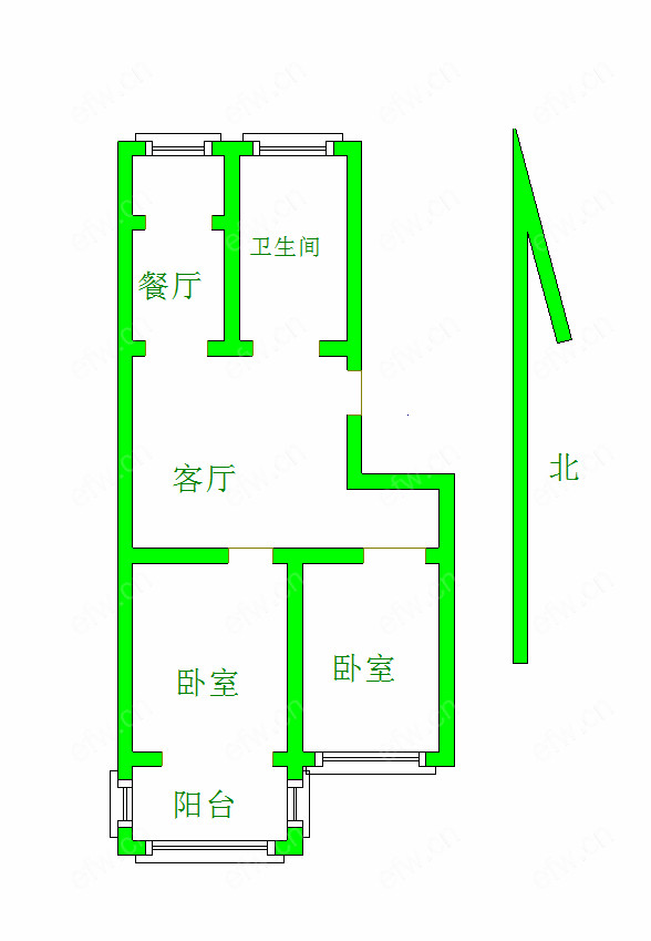 金城新村 2室1厅