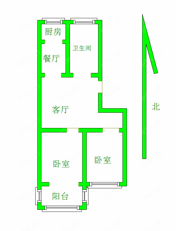 金城新村 2室1厅