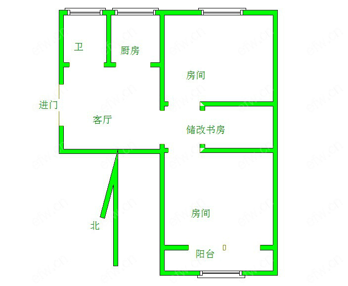 金城新村  2室1厅