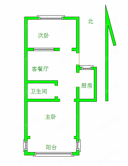 横街小区 2室1厅  能用
