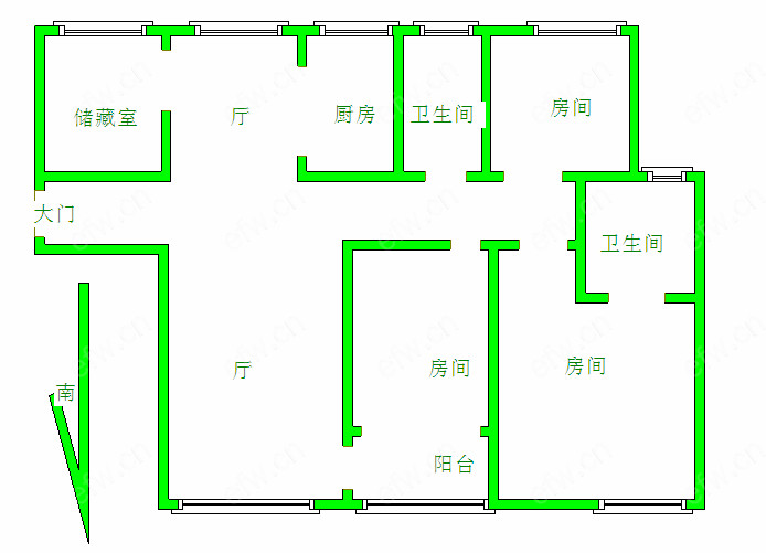 山水湖滨二期 3室2厅