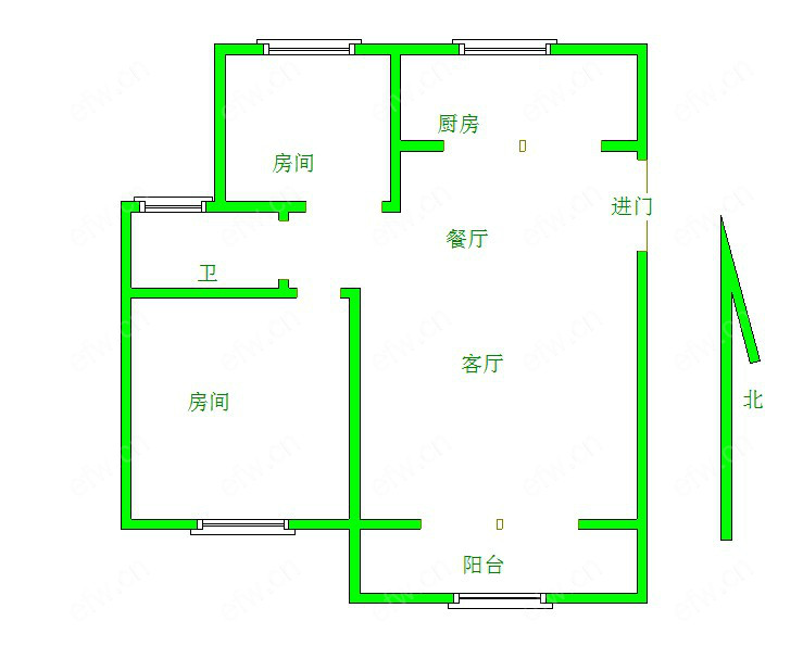 孔雀城(孔雀雅园一期） 2室2厅
