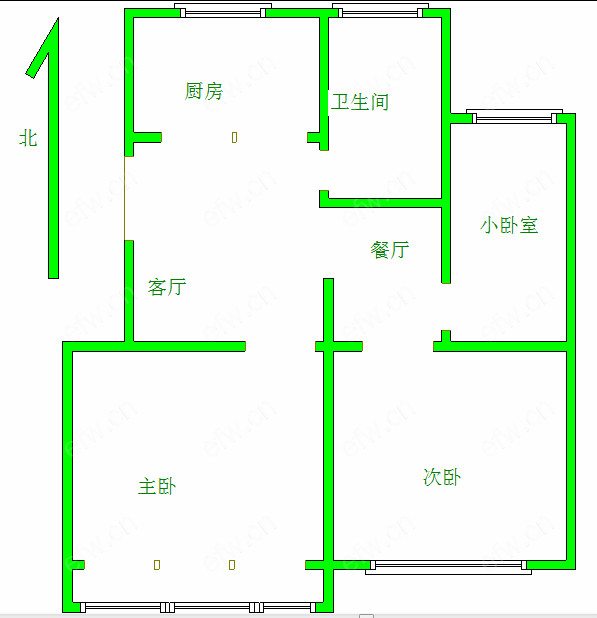 荣耀花园 3室1厅1卫  位置好 两房朝南