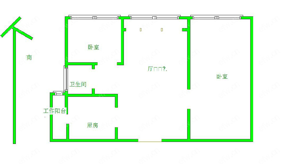 万达广场D区 2室2厅