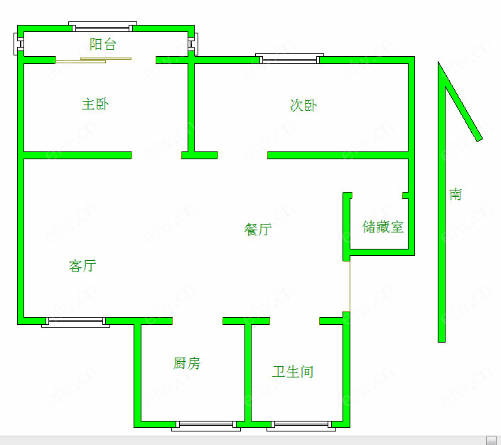 东太华苑 2室2厅
