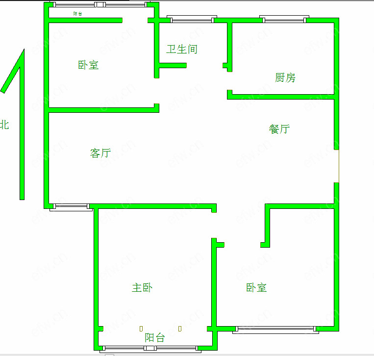 吉庆苑 3室2厅 基本毛坯 中上楼层