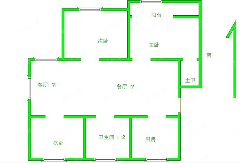 丽和苑 3室2厅东边套