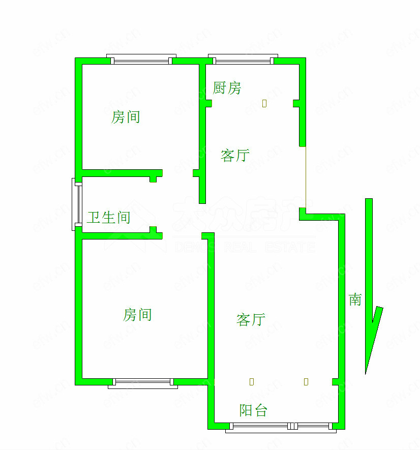 晴山蓝城二期（122-259） 2室2厅